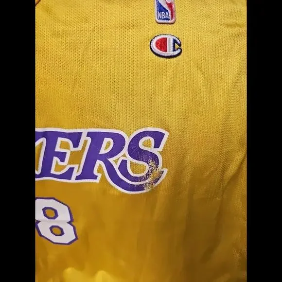 Vintage NBA Kobe Bryant Champion Lakers Jersey Size XXL Number 8 - Picture 3 of 7